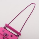 Valentino Leather Roman Stud Top Handle Bag Small Pink