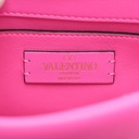 Valentino Leather Roman Stud Top Handle Bag Small Pink