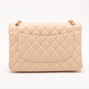 Chanel Classic Caviar Double Flap Large Bag Beige