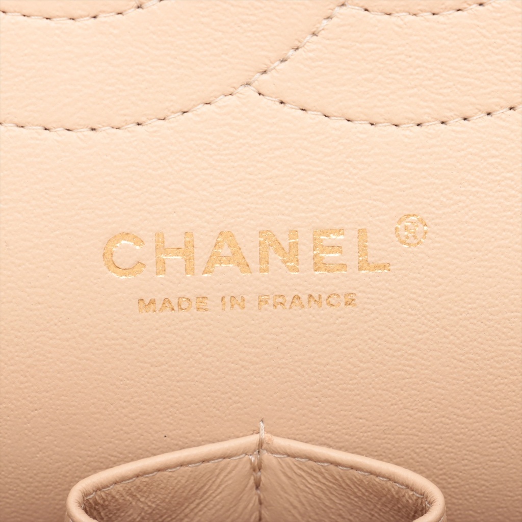 Chanel Classic Caviar Double Flap Large Bag Beige