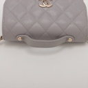 Chanel  Business Affinity Caviar Chain Wallet Grey 