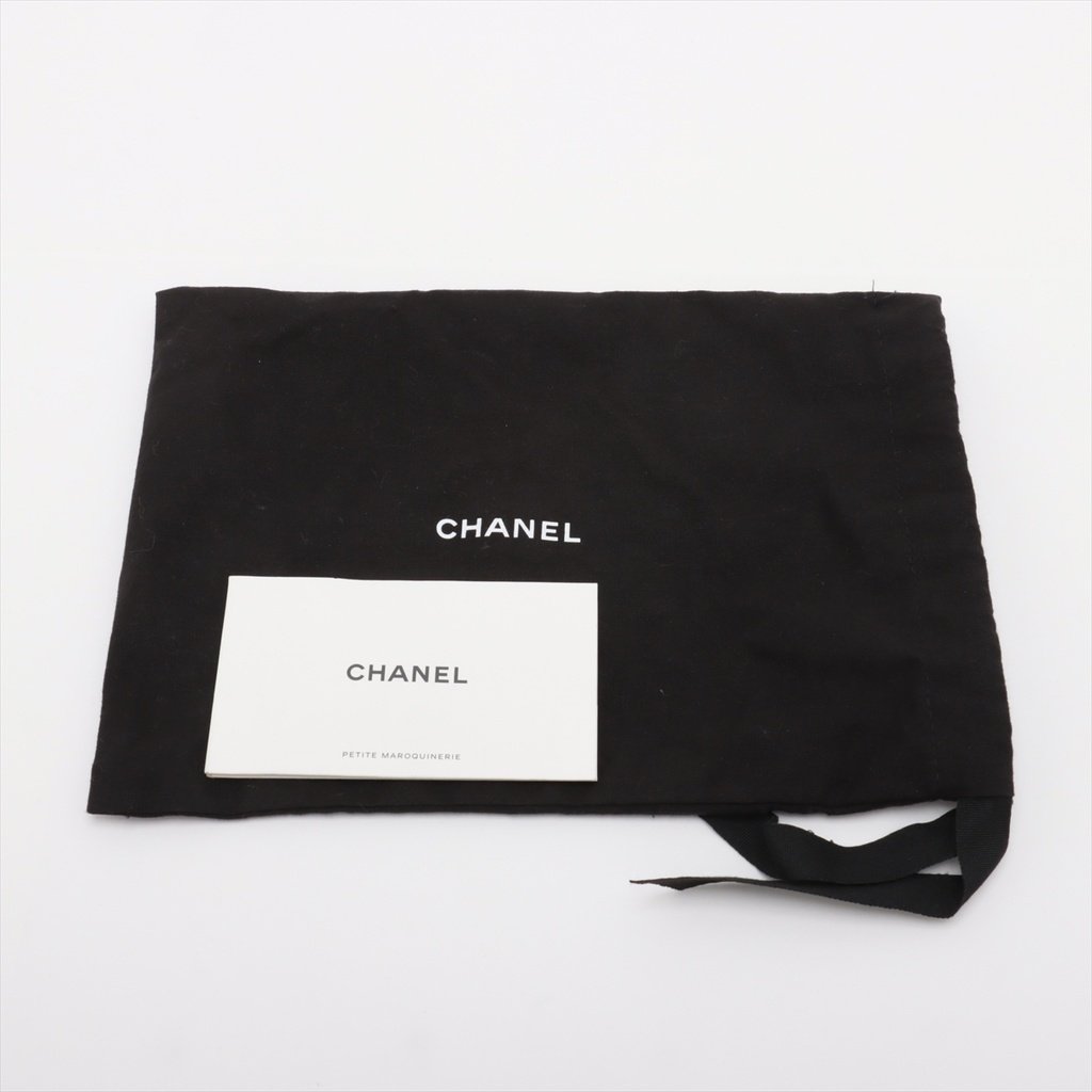 Chanel  Business Affinity Caviar Chain Wallet Grey 