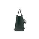 Christian Dior Matte Calfskin Flower Embellished Medium Lady Dior Black