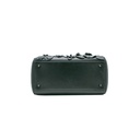 Christian Dior Matte Calfskin Flower Embellished Medium Lady Dior Black
