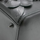 Christian Dior Matte Calfskin Flower Embellished Medium Lady Dior Black