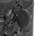 Christian Dior Matte Calfskin Flower Embellished Medium Lady Dior Black