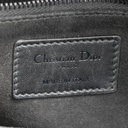 Christian Dior Matte Calfskin Flower Embellished Medium Lady Dior Black