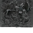Christian Dior Matte Calfskin Flower Embellished Medium Lady Dior Black
