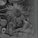 Christian Dior Matte Calfskin Flower Embellished Medium Lady Dior Black