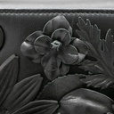 Christian Dior Matte Calfskin Flower Embellished Medium Lady Dior Black