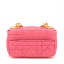 Christian Dior Cannage Caro Micro Leather Chain Shoulder Bag Pink