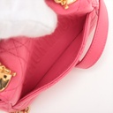 Christian Dior Cannage Caro Micro Leather Chain Shoulder Bag Pink