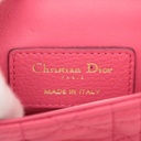 Christian Dior Cannage Caro Micro Leather Chain Shoulder Bag Pink