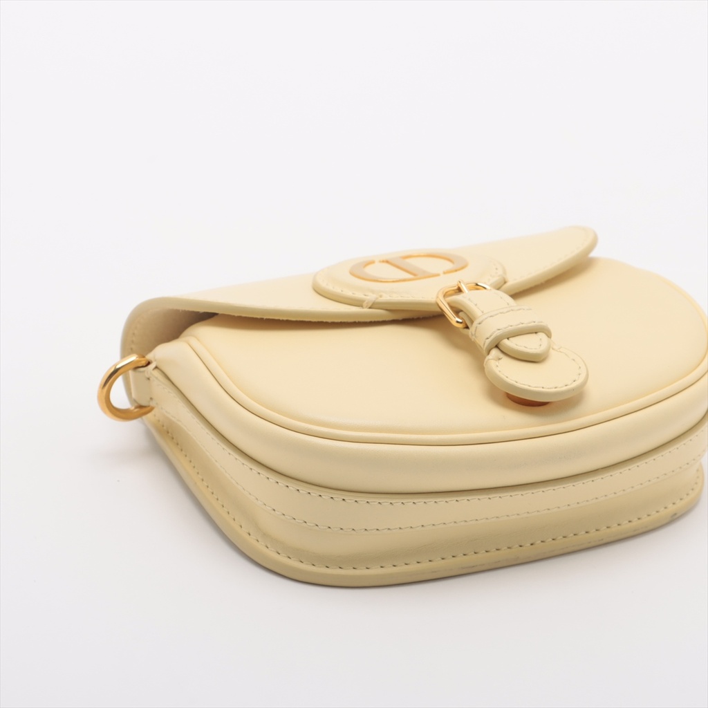 Christian Dior Bobby Leather Shoulder Micro Bag Yellow