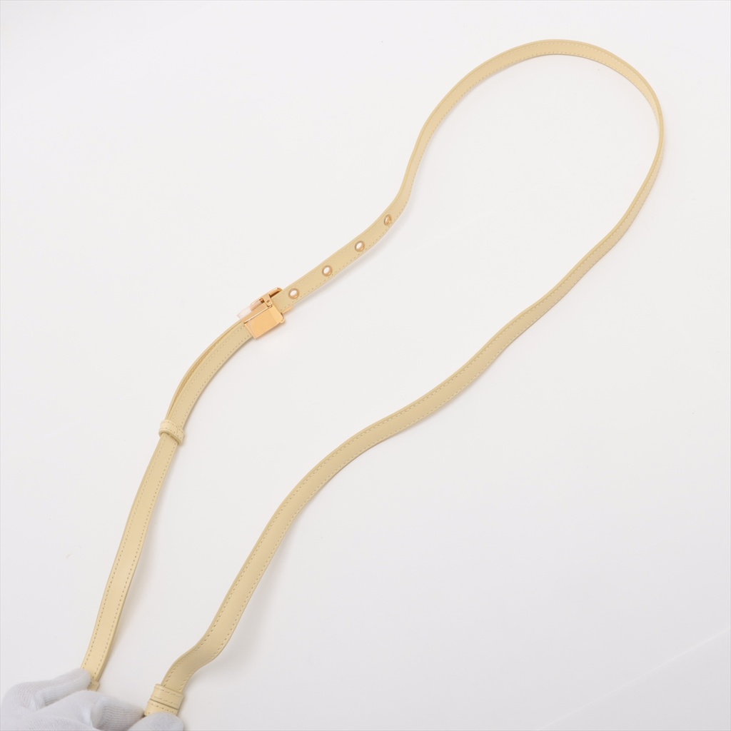 Christian Dior Bobby Leather Shoulder Micro Bag Yellow
