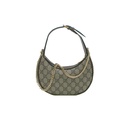 Gucci GG Half-Moon Shaped Mini Bag in Beige and Ebony 726843