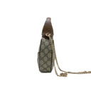 Gucci GG Half-Moon Shaped Mini Bag in Beige and Ebony 726843