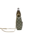 Gucci GG Half-Moon Shaped Mini Bag in Beige and Ebony 726843