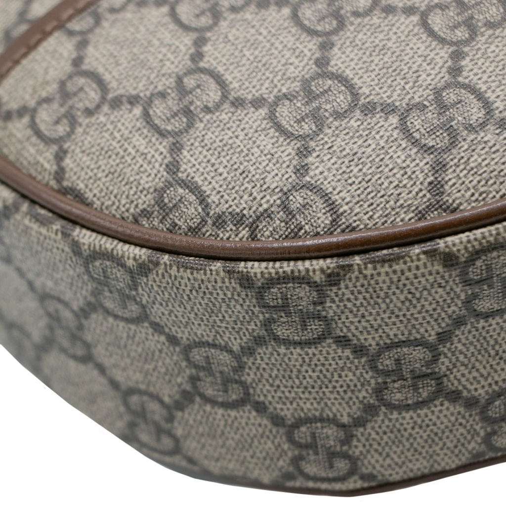 Gucci GG Half-Moon Shaped Mini Bag in Beige and Ebony 726843