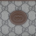 Gucci GG Half-Moon Shaped Mini Bag in Beige and Ebony 726843