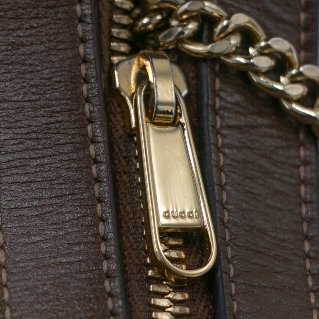 Gucci GG Half-Moon Shaped Mini Bag in Beige and Ebony 726843