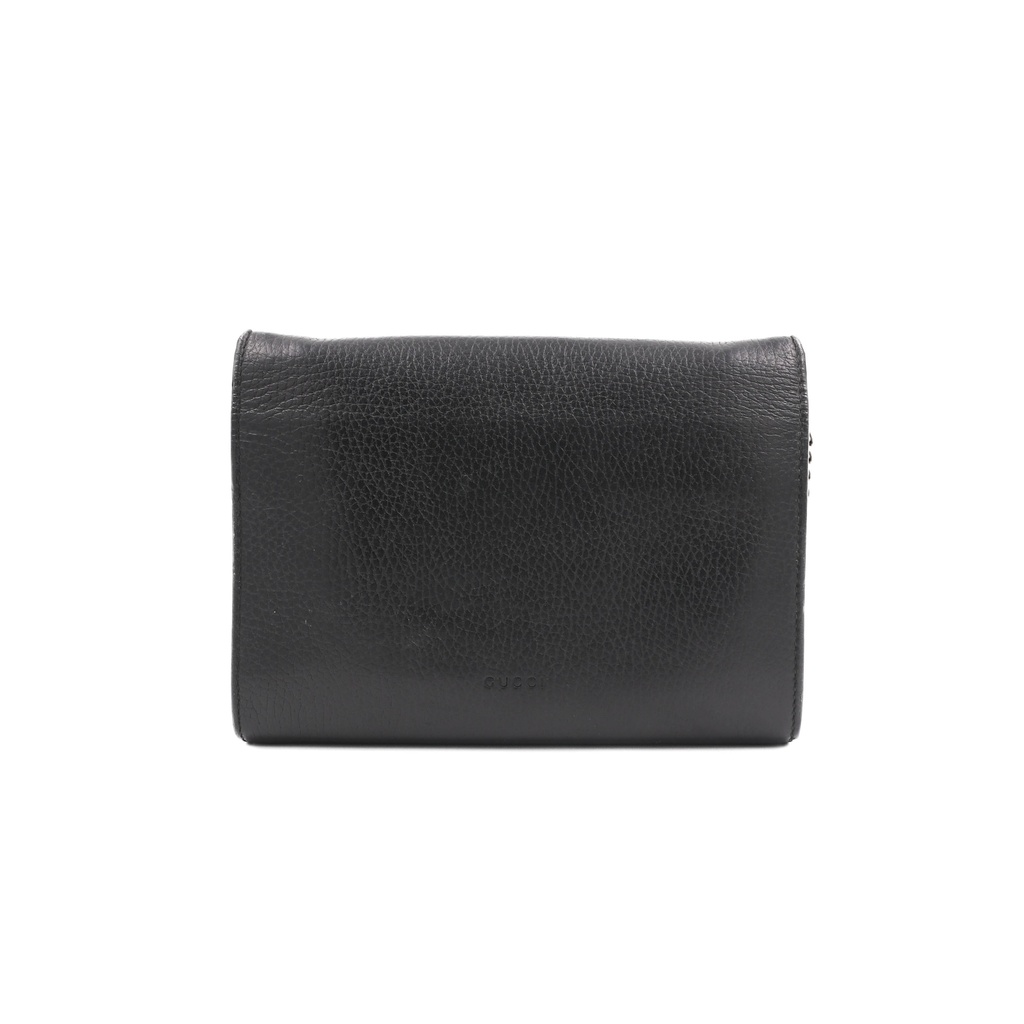 Gucci Black Grained Leather Dionysus Mini Chain Bag