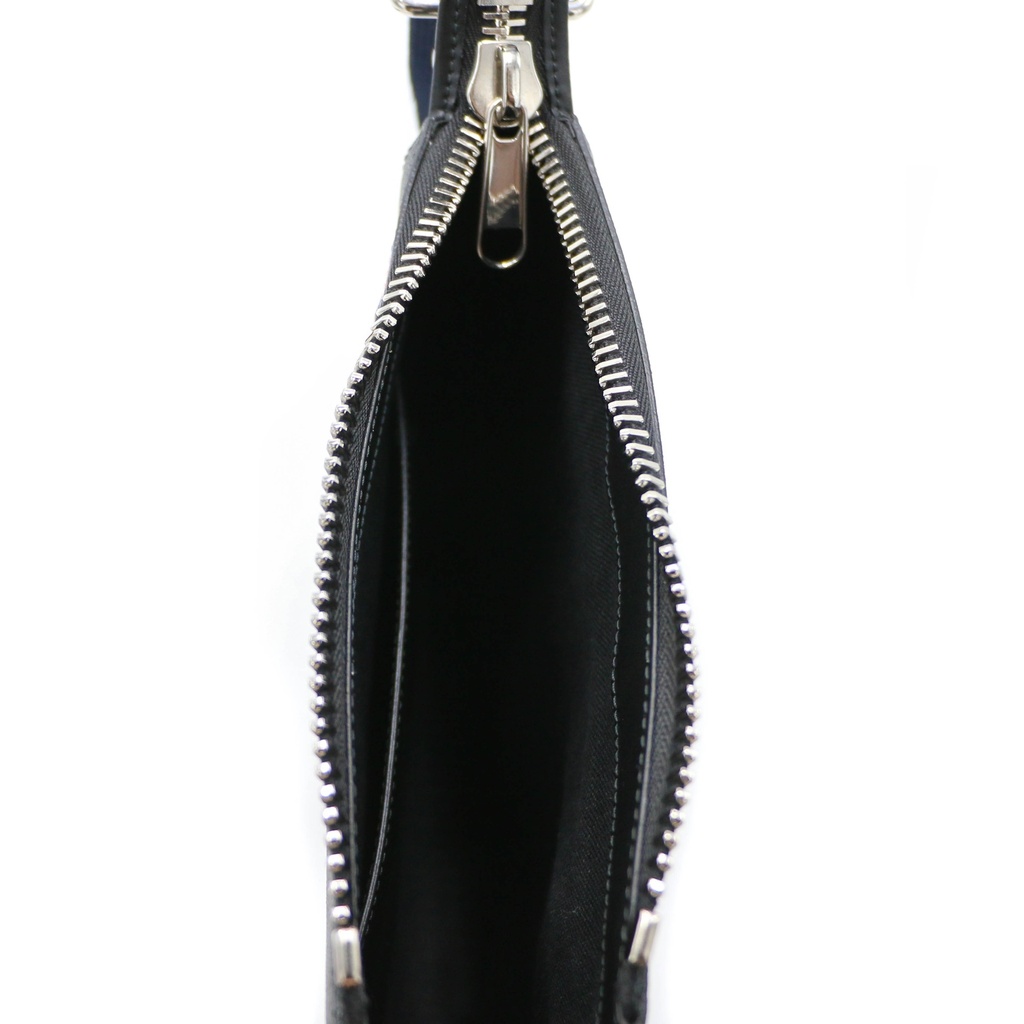 Gucci GG Supreme PVC & leather Shoulder bag Black 523599
