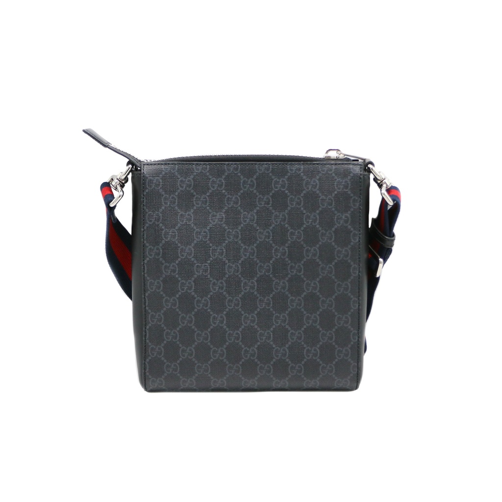 Gucci GG Supreme PVC & leather Shoulder bag Black 523599