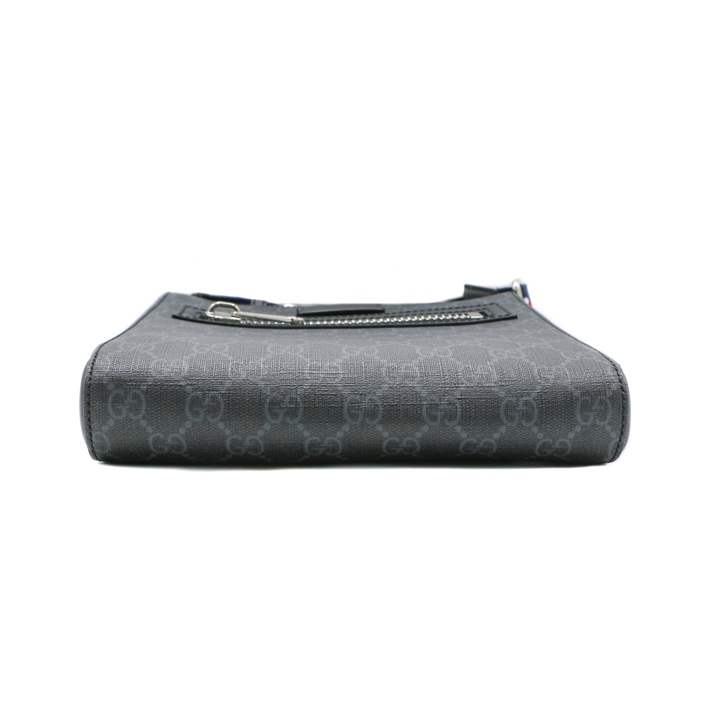 Gucci GG Supreme PVC & leather Shoulder bag Black 523599