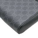 Gucci GG Supreme PVC & leather Shoulder bag Black 523599