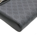 Gucci GG Supreme PVC & leather Shoulder bag Black 523599