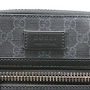 Gucci GG Supreme PVC & leather Shoulder bag Black 523599