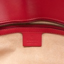 Gucci Calfskin Matelasse Small GG Marmont Shoulder Bag Hibiscus Red