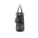 Dior Lady Dior Medium Handbag Shading Python Black
