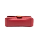 Gucci Calfskin Matelasse Small GG Marmont Shoulder Bag Hibiscus Red
