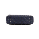 Valentino Garavani Nappa VLTN Print Medium Rockstud Spike Shoulder Bag Pure Blue White