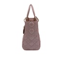 Christian Dior Pearly Lambskin Cannage Medium Lady Dior Lotus
