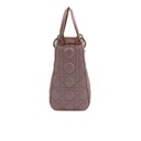 Christian Dior Pearly Lambskin Cannage Medium Lady Dior Lotus