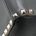 Valentino Garavani Vitello Rockstud Double Handle Tote Black