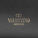 Valentino Garavani Vitello Rockstud Double Handle Tote Black