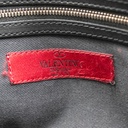 Valentino Garavani Vitello Rockstud Double Handle Tote Black