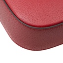 Gucci  X Adidas Textured Calfskin Web Mini Horsebit 1955 Red Shoulder Bag 658574