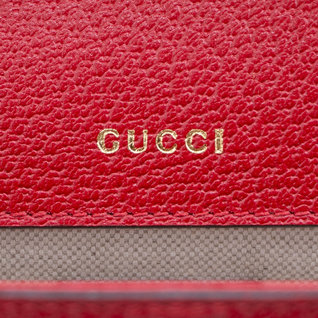 Gucci  X Adidas Textured Calfskin Web Mini Horsebit 1955 Red Shoulder Bag 658574