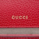 Gucci  X Adidas Textured Calfskin Web Mini Horsebit 1955 Red Shoulder Bag 658574
