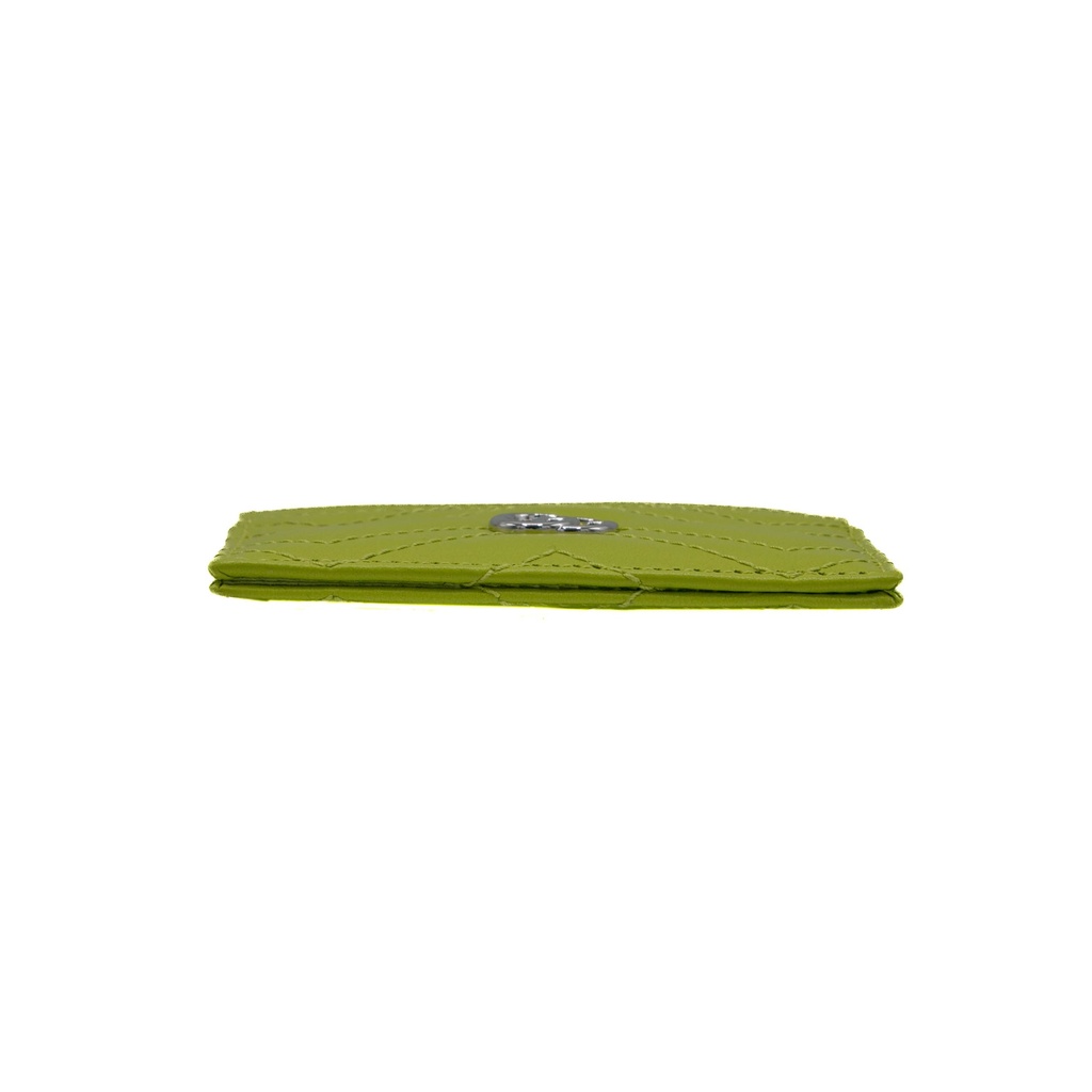 Gucci GG Matelasse Chevron Marmont Card Case Green 443127