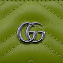 Gucci GG Matelasse Chevron Marmont Card Case Green 443127