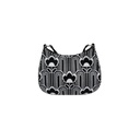 Prada Black/White Cleo Jacquard Knit and Leather Bag