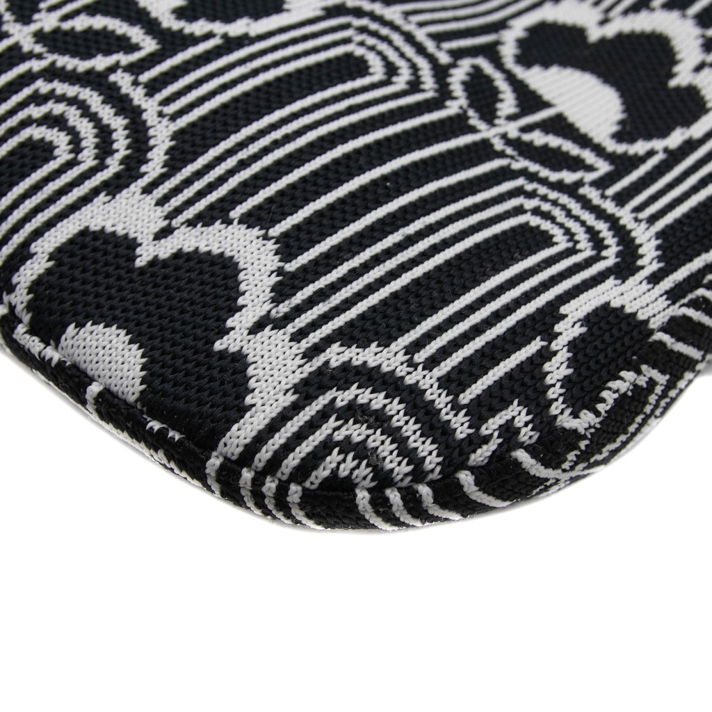 Prada Black/White Cleo Jacquard Knit and Leather Bag