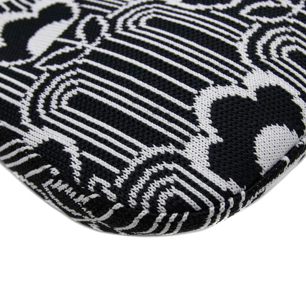 Prada Black/White Cleo Jacquard Knit and Leather Bag