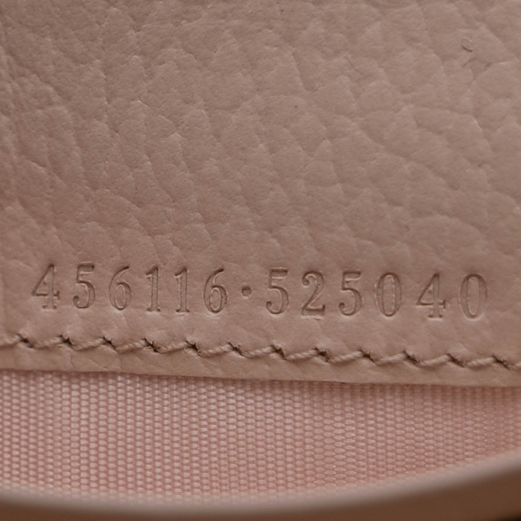 Gucci GG Marmont Leather Continental Wallet Beige and Pink 456116